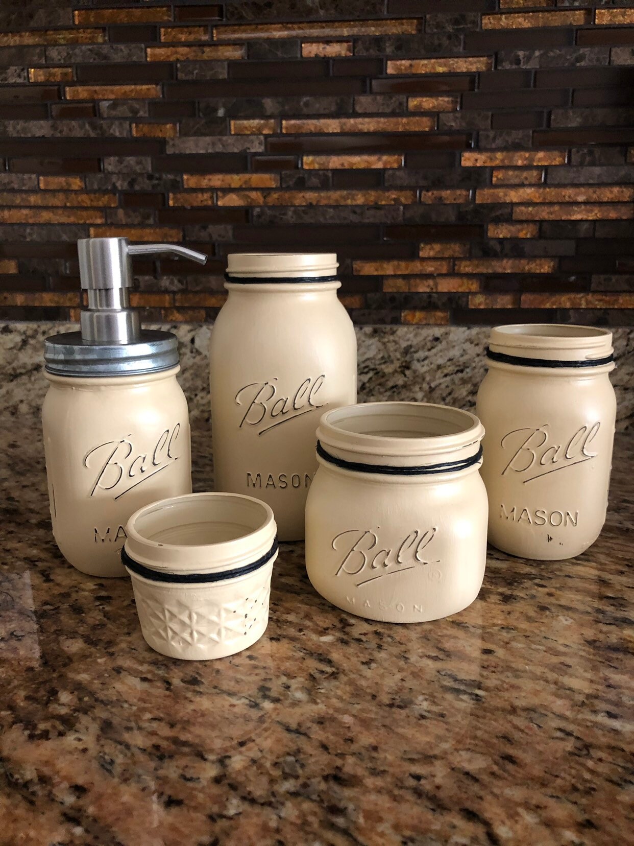 Mason Glas Seife Pumpe rustikale Badezimmer Bad Lagerung | Etsy