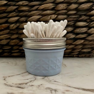 Porte-embout pour bocal Mason, rangement de salle de bain pour pot Mason, organisateur de pot Mason, pot de salle de bain, support de maquillage, support de boule de coton, cadeau personnalisé