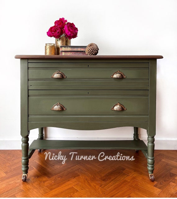 SOLD Sold**vintage Chest of Drawers Hand Panted in Olive Green - Etsy SOLD Sold**vintage Chest of Drawers Hand Panted in Olive Green - Etsy