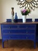 SOLD - Matching Pair of EDWARDIAN DRESSERS - Chests of Drawers stripped and beautifully hand painted in Annie Sloan Napoleonic Blue 