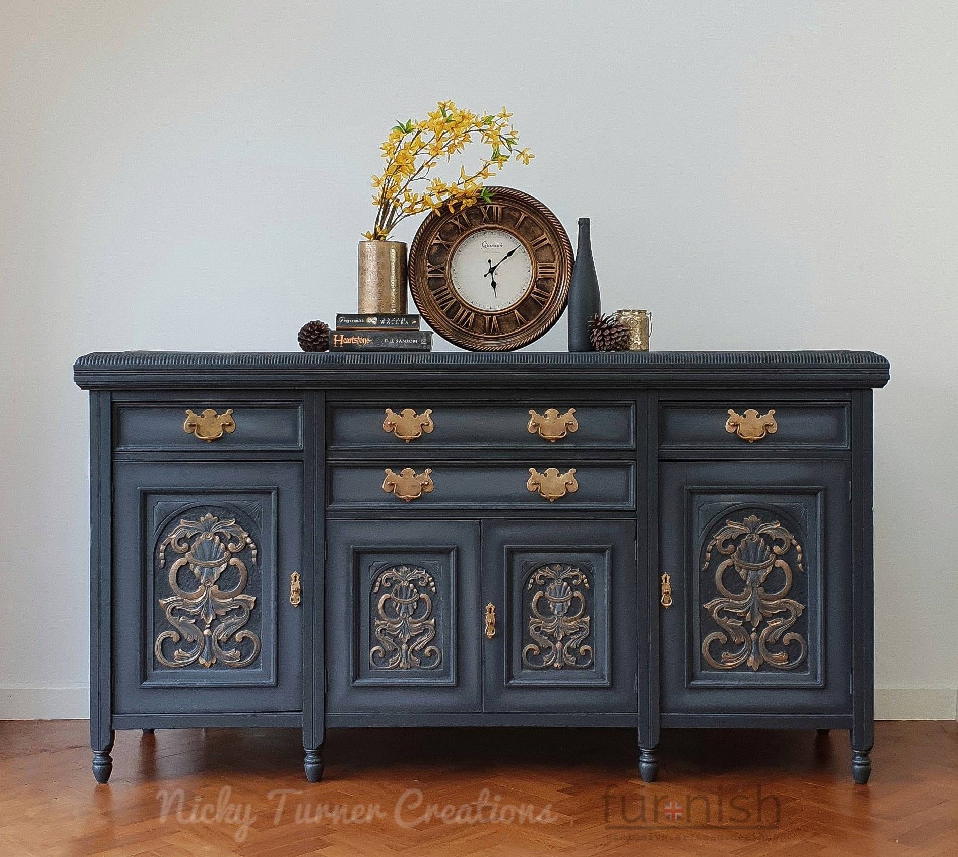 PAINTING A VINTAGE BUFFET  Before & After with Fusion Mineral