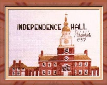 KIT of Independence Hall in Phila. in counted cross stitch