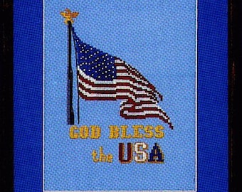 CHART of The United States Flag in counted cross stitch