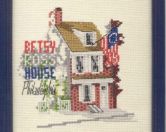 KIT of The Betsy Ross House in counted cross stitch