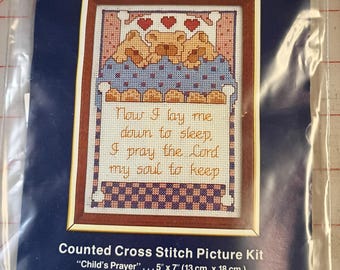 KIT - Pargon Needlecraft (2115) Mini Decor Child's Prayer 5 x 7 (never opened)