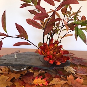 Thanksgiving Centerpiece/Rock, Candle Centerpiece, Autumn Table Decoration