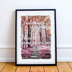 Keane Somewhere Only We Know Song Lyrics Stylish Artwork Print Wall Art Home Decor A4 A3 A2 A1