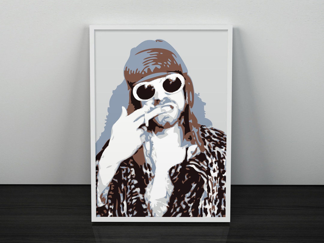 Kurt Cobain Nirvana Stylish Artwork Print Grey Wall Art Home Decor A4 ...