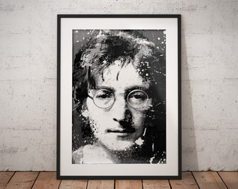 John Lennon Beatles Stylish Artwork Print Wall Art Home Decor A4 A3 A2 A1