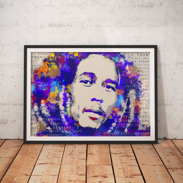 Bob Marley the Wailers Stylish Artwork Print Wall Art Home Decor A4 A3 A2 A1