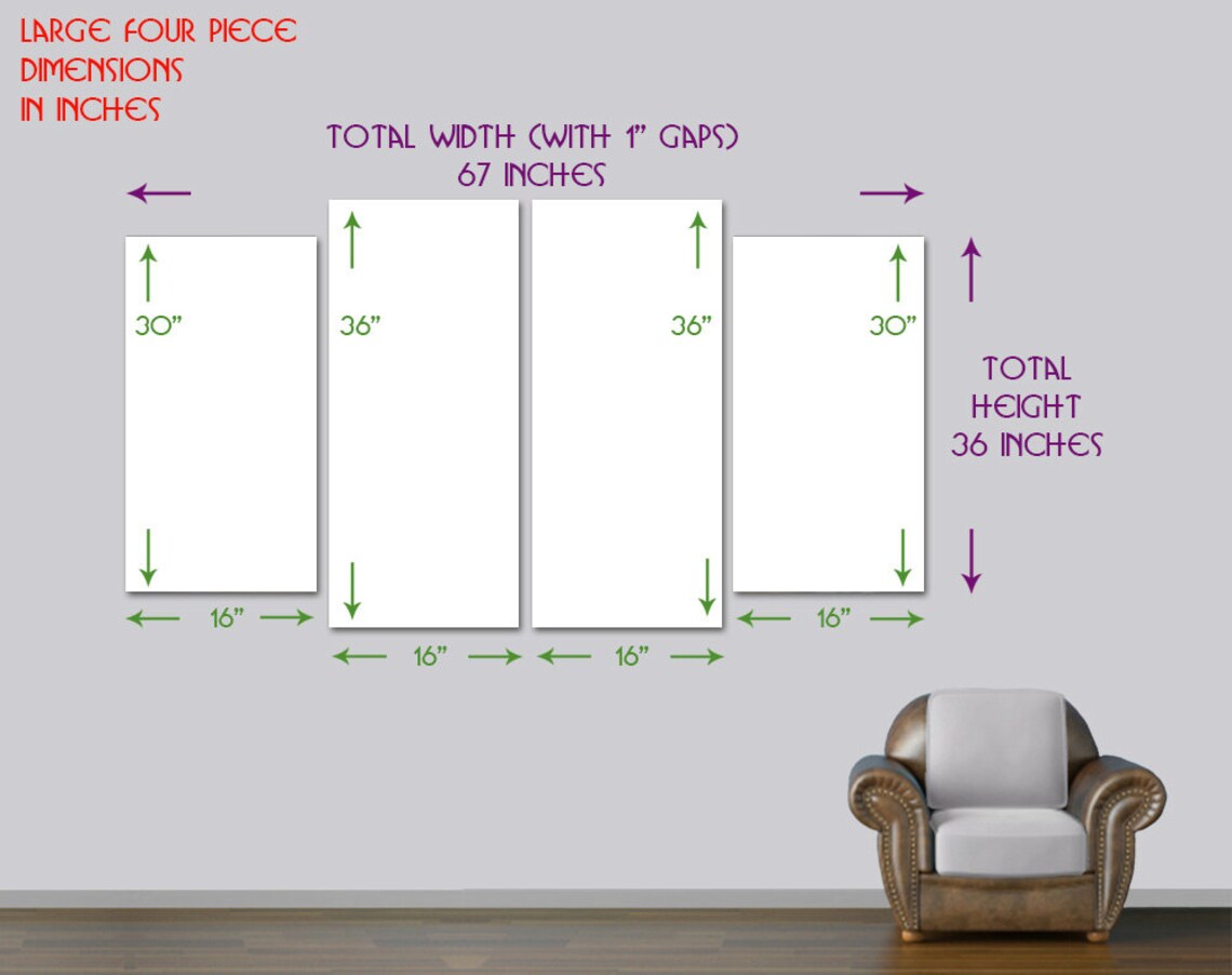 Personalised Graffiti Wall Art Canvas Print Large four piece Etsy