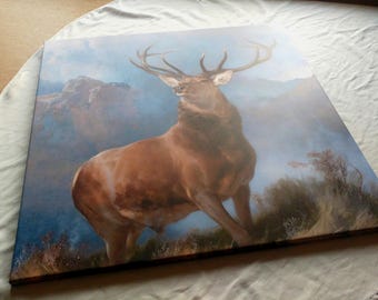 The Monarch of the Glen - Edwin Landseer Painting Deer Canvas Print Scotland Wall Art