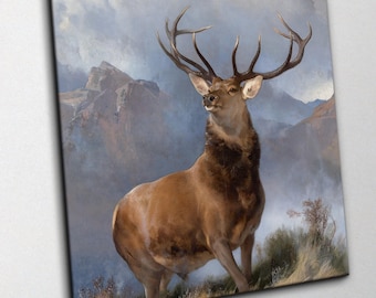 The Monarch of the Glen - Edwin Landseer Deer Canvas Print Wall Art Choose Size