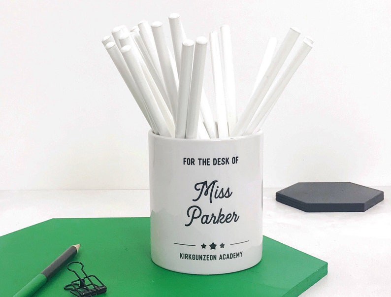 Pen Pot For The Desk Of Teacher S Personalized Desk Etsy