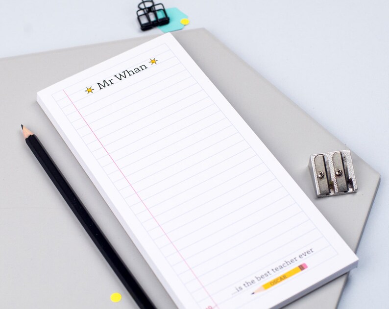 Thank You For Teacher Gift For Teacher Teacher Appreciation ON SALE Teacher Notepad Teacher Leaving Present