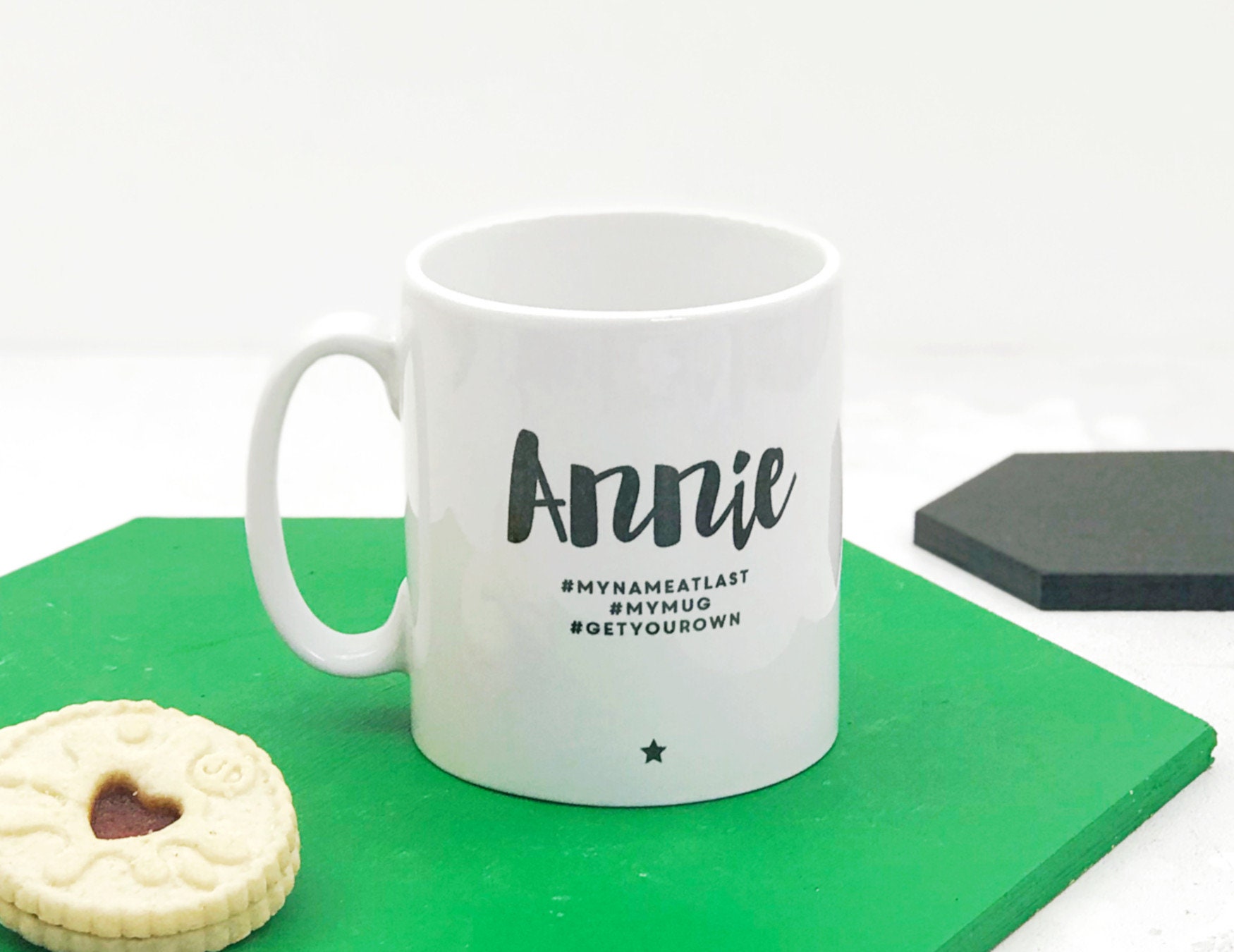 Monochrome Mug Mug With Hashtags Coffee Mug Name Mug Etsy