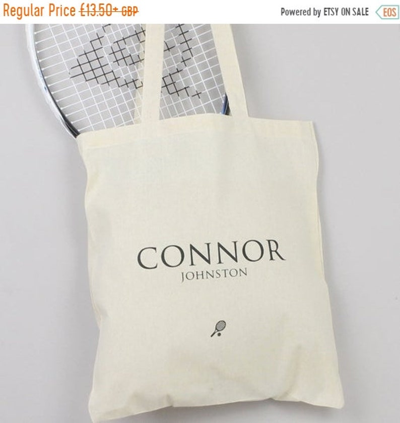 ON SALE Tennis tote bag tennis player personalised shopping bag