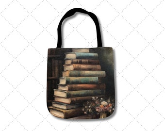Book Lover Woven Tote Bag, Woven Tapestry Library Bag, Lined Book Bag, Two-Sided Custom Woven Bag