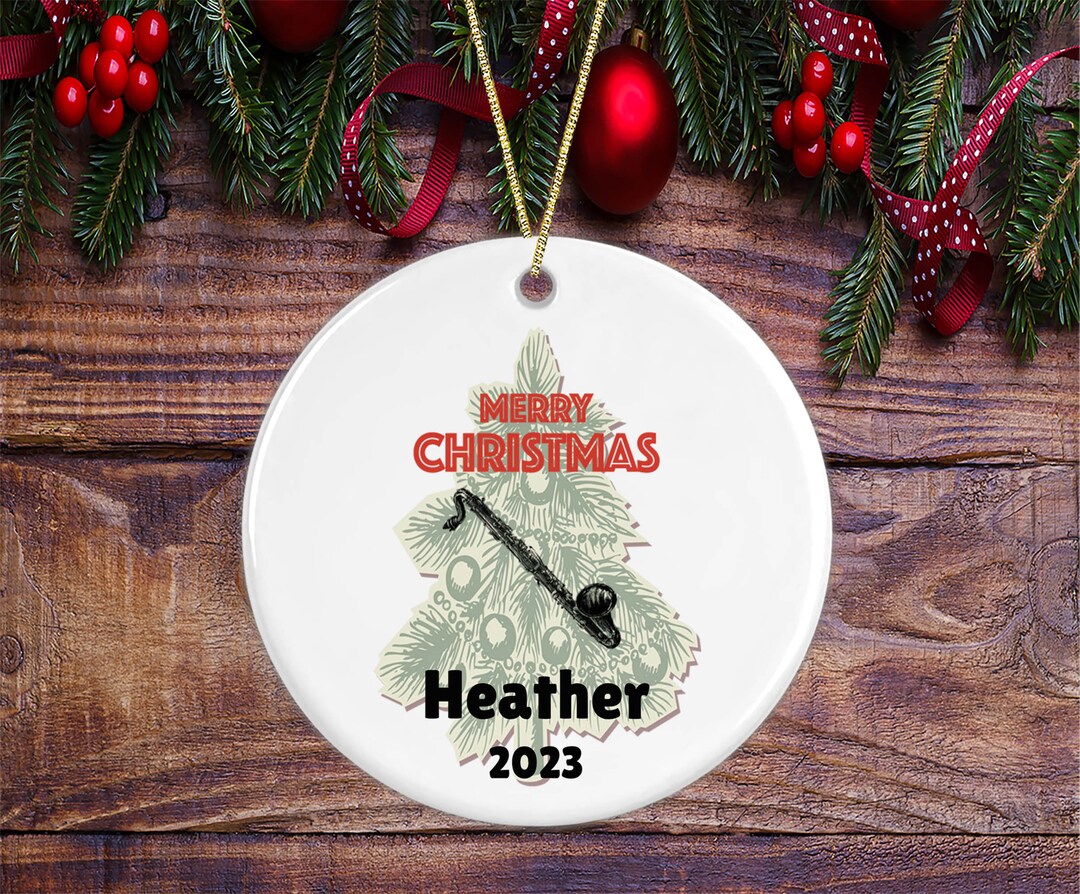 Personalized Bass Christmas Ornament, Marching Band Gift