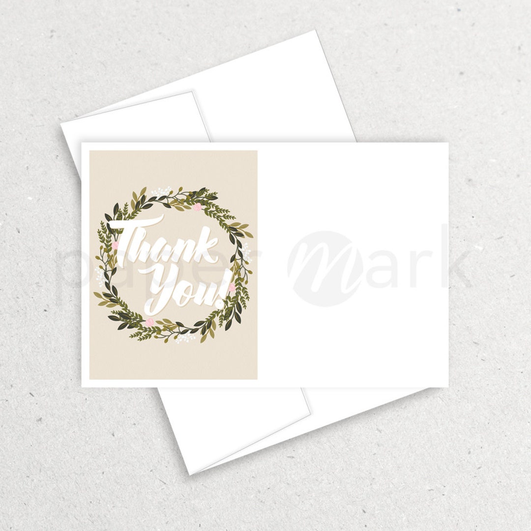 Floral Baby Shower Thank You Card Thank You Note Flower Etsy