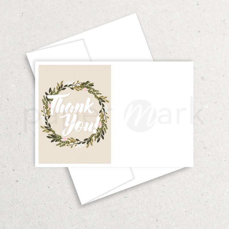 Floral Baby Shower Thank You Card Thank You Note Flower Etsy