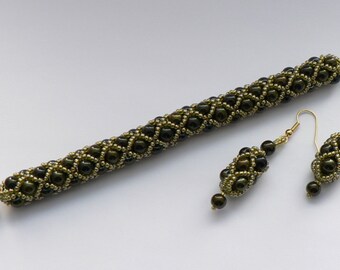 Deep Forest Netted Bracelet