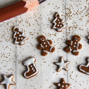 Christmas miniature gingerbread cookies