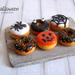 Halloween realistic donuts miniature