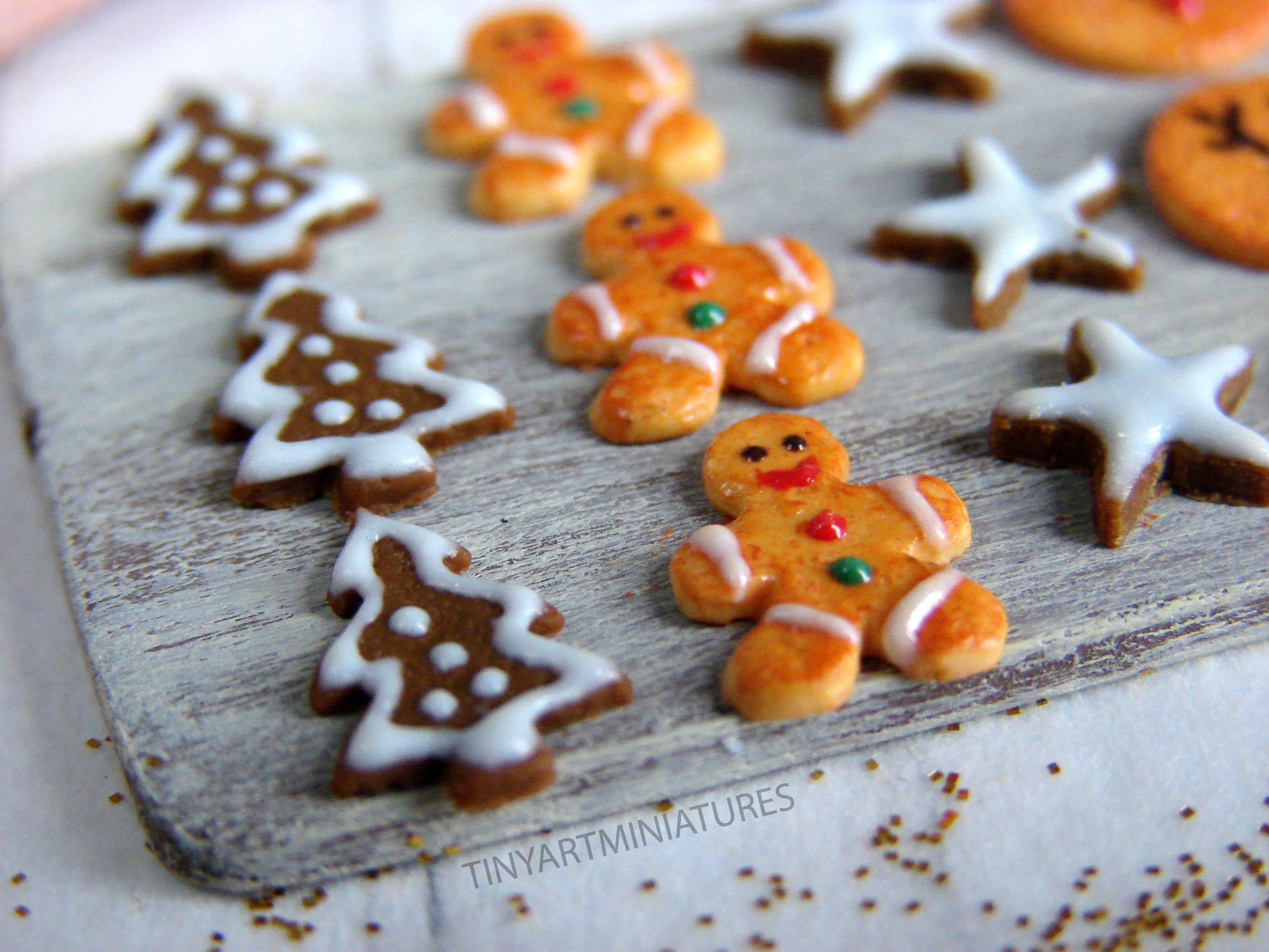 Christmas Miniature Gingerbread Man, Rudolf Cookies for Dollhouse - Etsy