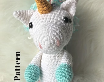 PATTERN | Crochet unicorn, crochet unicorn pattern, unicorn toy, unicorn stuffed animal, rainbow horse, horse crochet pattern, beginner croc