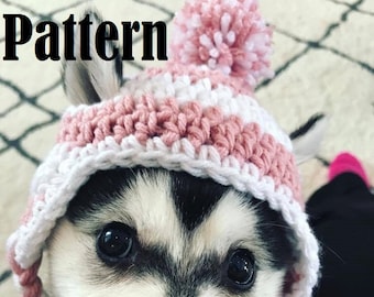 Crochet pattern | Pippa Puppy Hat, crochet pattern, beginner crochet, crochet for dogs, dog accessories, dog hat,dog clothing