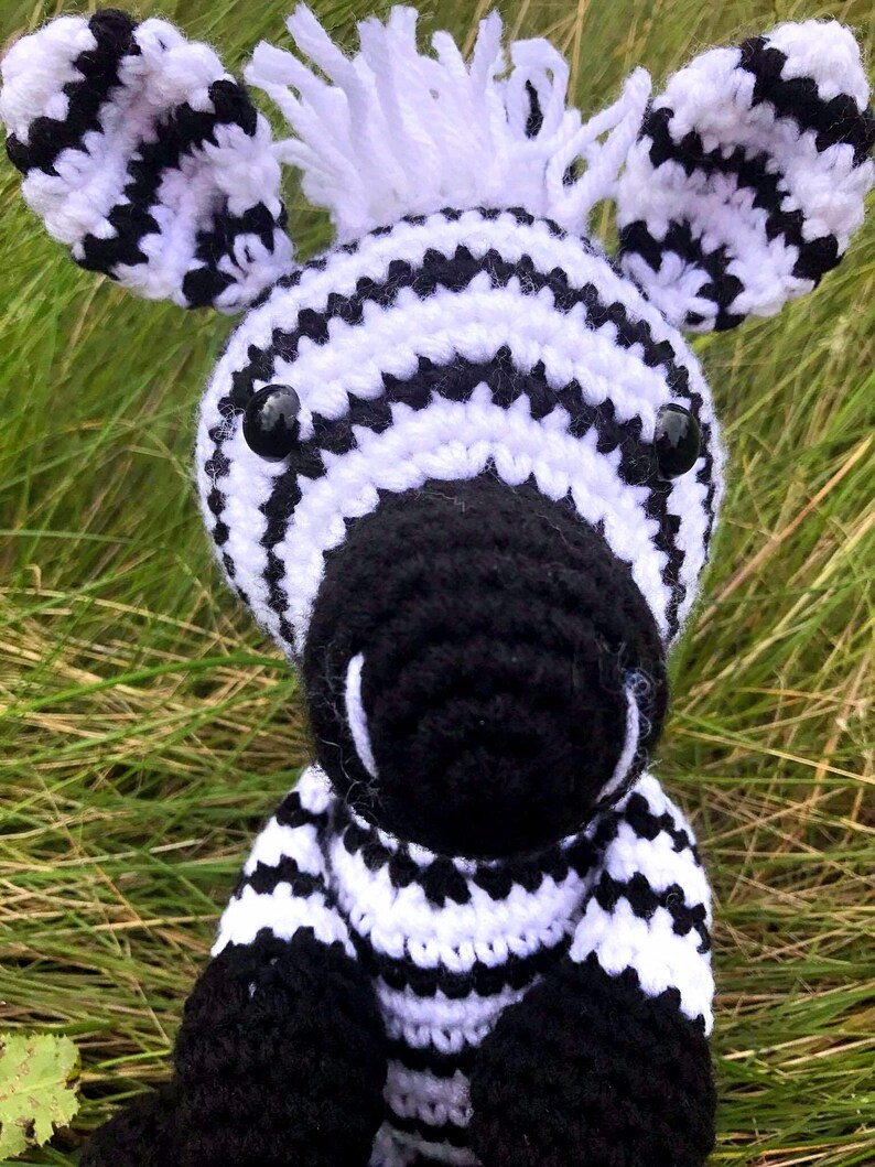 Crochet Zebra Crochet Zebra Pattern Zebra Toy Zebra Stuffed Etsy