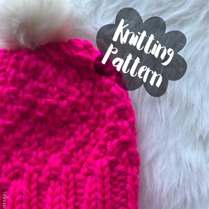 Kristen Hat Knit Pattern, winter hat, warm beanie, crochet pattern, beginner prochet image 2