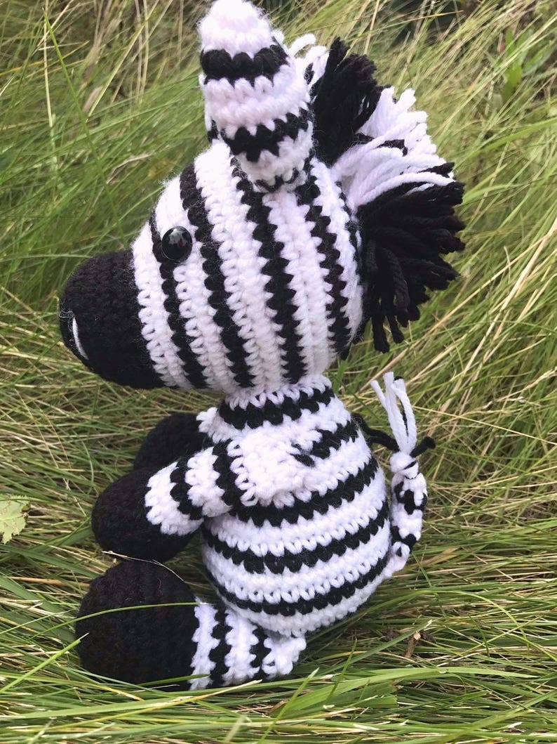 Crochet Zebra Crochet Zebra Pattern Zebra Toy Zebra Stuffed Etsy