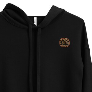 Straight Outta Batuu embroidered crop hoodie