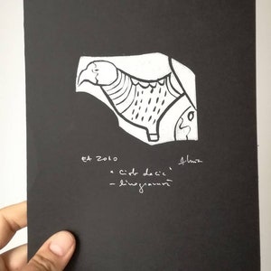 Antike dakische Keramik Scherbe, Linoldruck, schwarz weiß, Linoldruck, Linoldruck, Kunst, Geschenk für Archäologen, Linoldruck Keramik