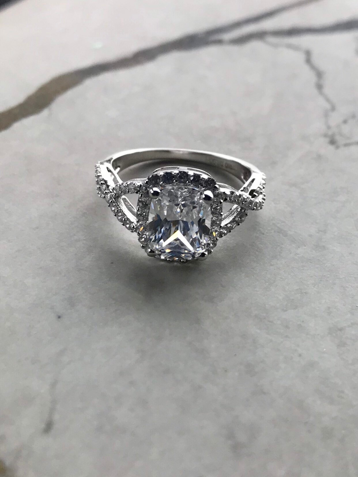 2 Ct Bridal Engagement Ring LOVE DREAMS Man Made Diamond | Etsy