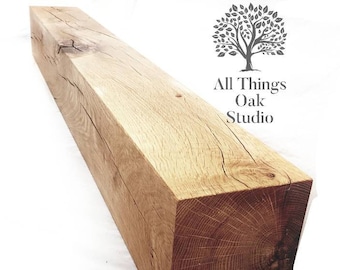 May include: A large, rustic, light brown wooden beam with knots and grain patterns. The beam is approximately 6 feet long and 6 inches wide. It is perfect for use as a mantelpiece or shelf.