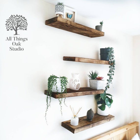 Thick Pine Floating Shelf