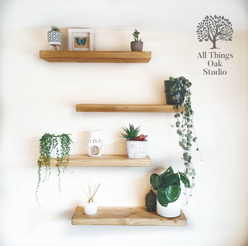 Pine Wooden Chunky Spruce Floating Shelves / Shelf 17cm Wide X Etsy UK