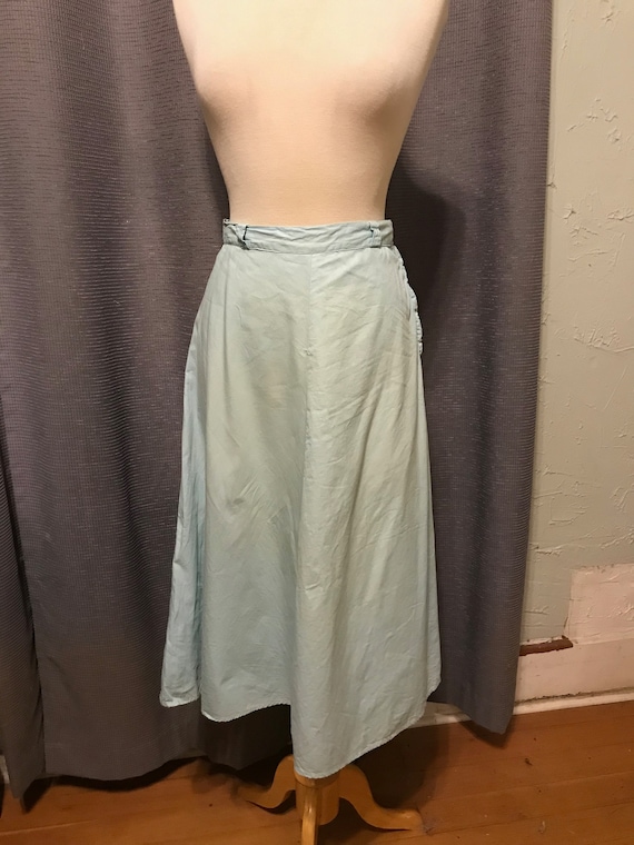 Lovely Cotton Pale Mint Green Casual 40s Skirt/ Pe