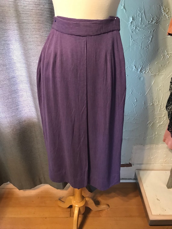 TINY Alert!  Sweet 40s Purple Straight Skirt in M… - image 1