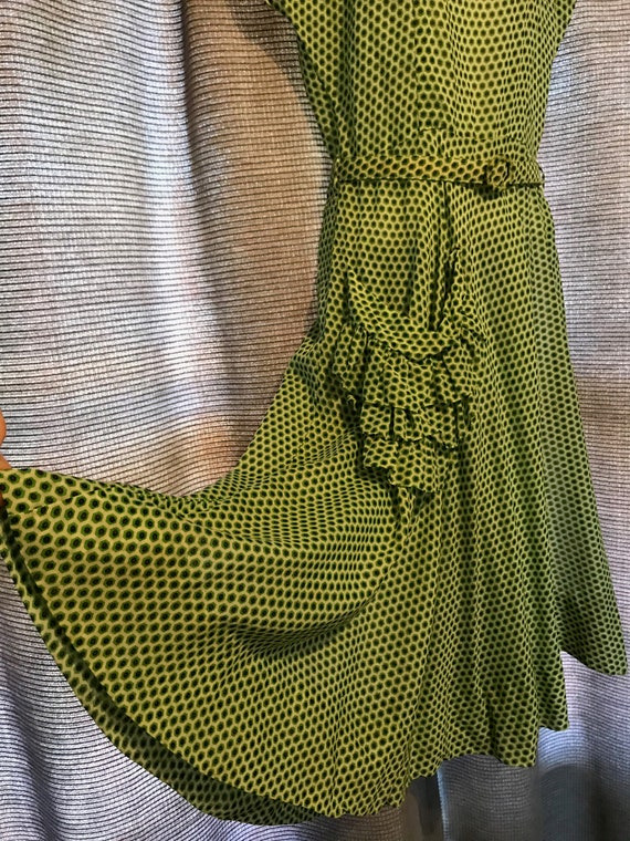 Lovely 30s Cotton Voile Novelty Print Day Dress w… - image 8