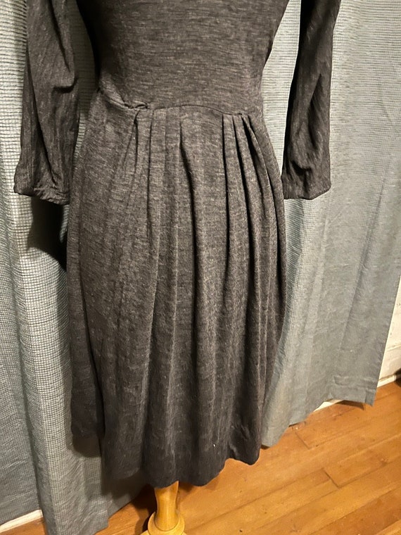 50s Bobbie Brooks Jersey Shirtwaist Dress with Bu… - image 9