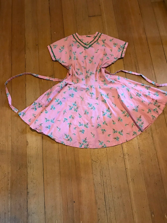 Sweet Little Girl's 50s Novelty Print Patio Dress