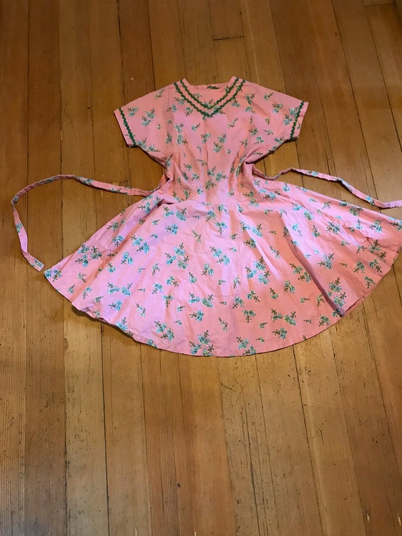 Sweet Little Girl's 50s Novelty Print Patio Dress 