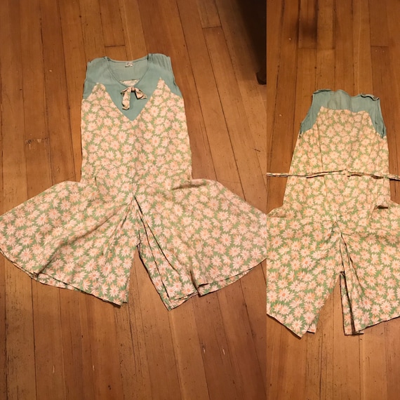 RARE Labeled 30s Floral Feed Sack/ Feedsack Playsu
