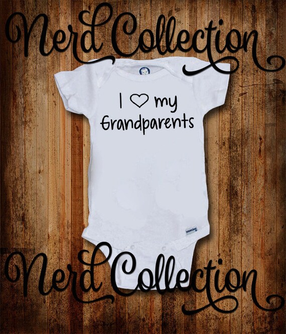 i love my grandparents onesie