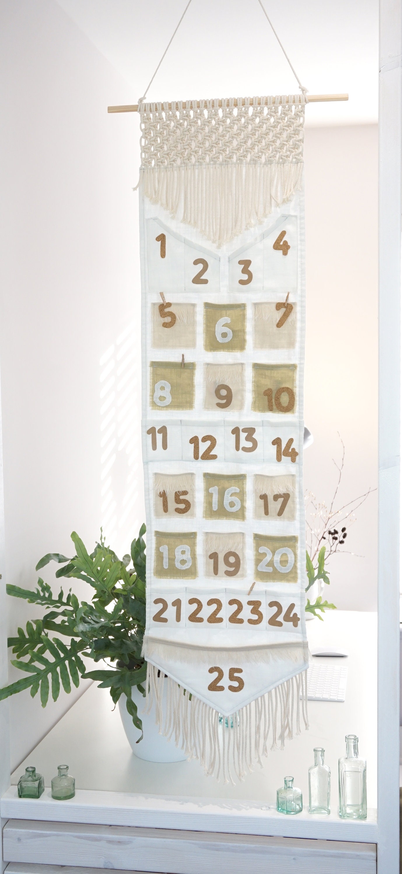 Macrame Advent Calendar Sewing Pattern with Video Instruction Etsy