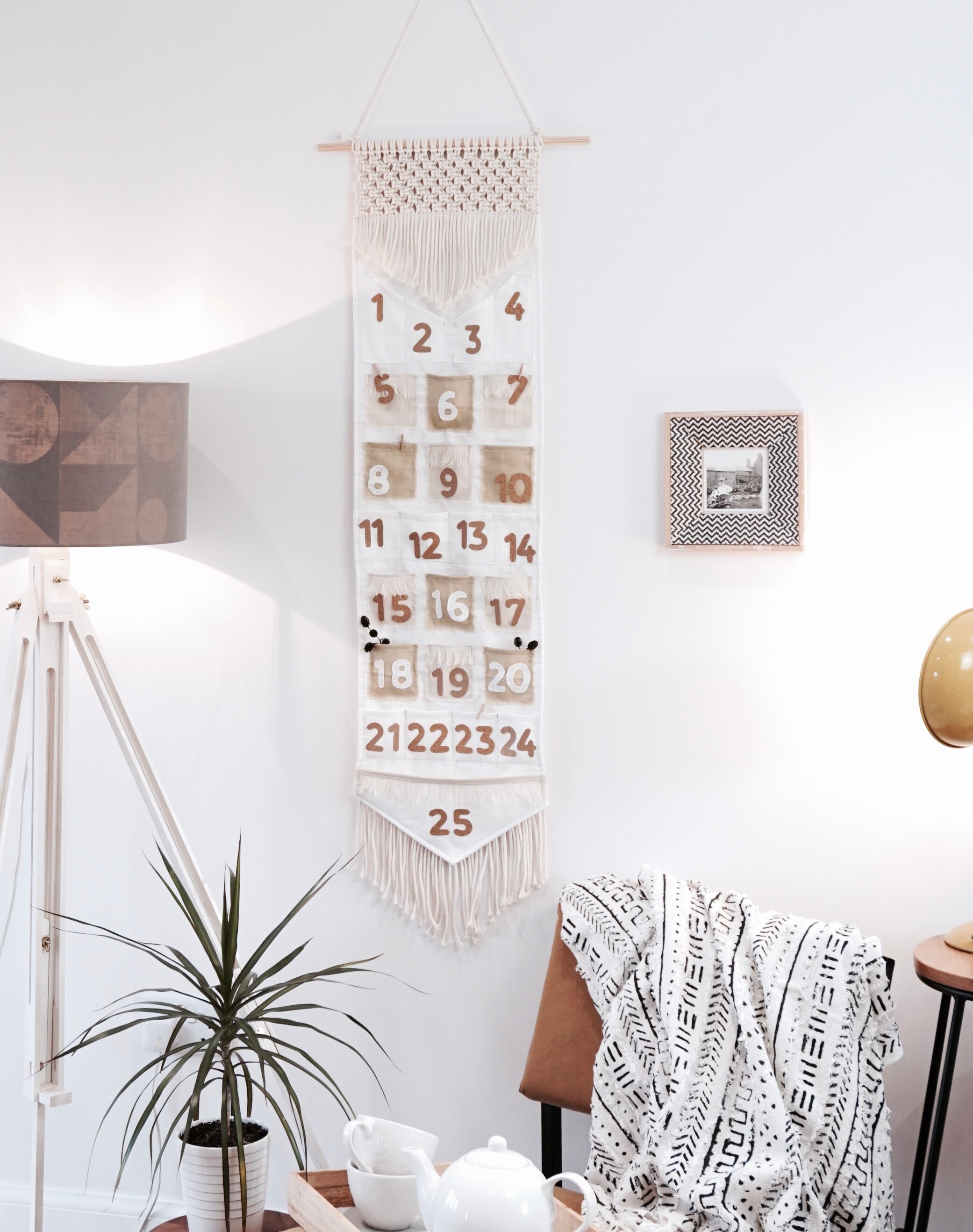 Macrame Advent Calendar Sewing Pattern with Video Instruction Etsy